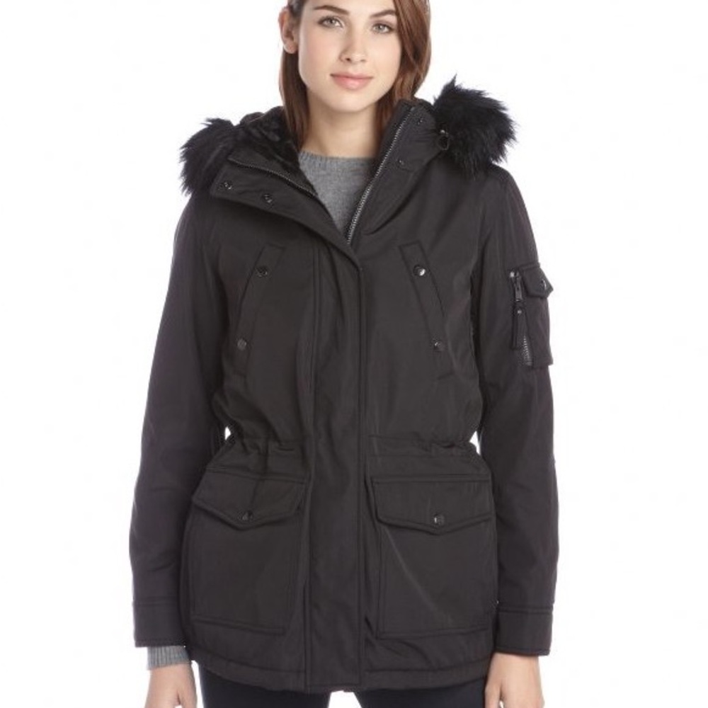 Faux Fur Lined Winter Parka with big warm hood and pockets